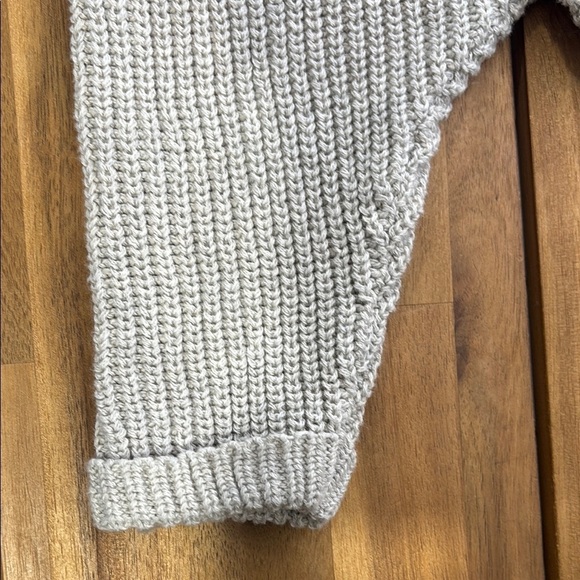 Rabbit 💜Bear Organic Cozy Gray Knit Overalls with Ribbed Texture - Picture 6 of 10